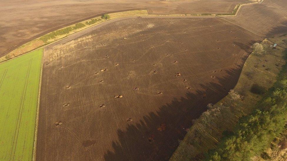 Aerial photograph of site