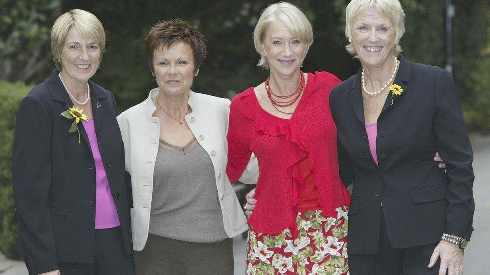 Angela Baker, Helen Mirren, Julie Walters and Tricia Stewart in 2003