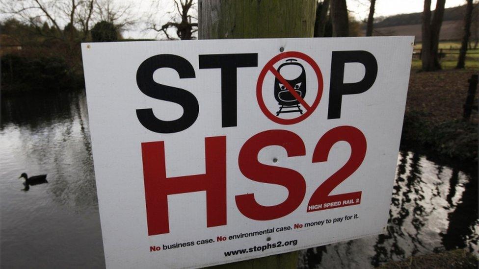 A stop HS2 placard