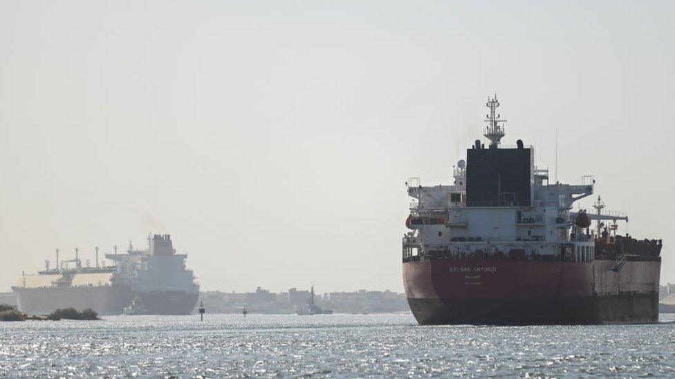 A ship in the Red Sea