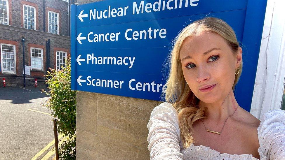 Sarah at cancer centre