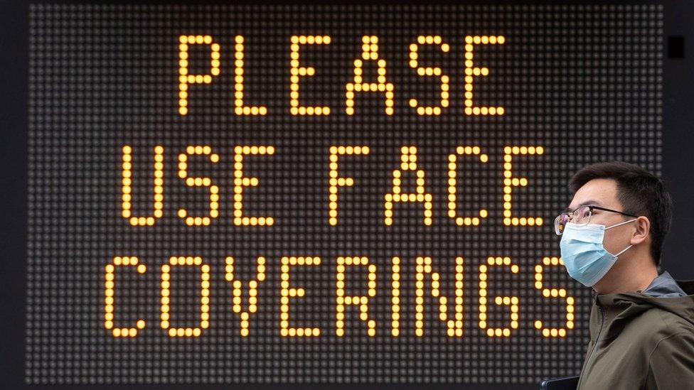 Face coverings sign