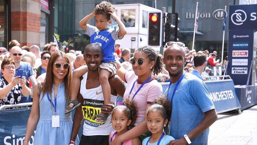 Sir Mo Farah and family