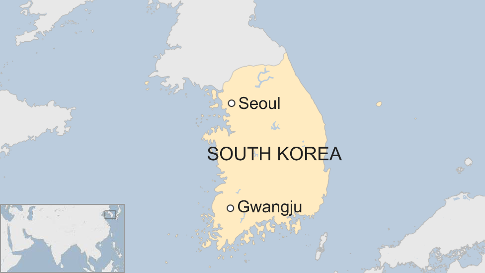 A map of South Korea