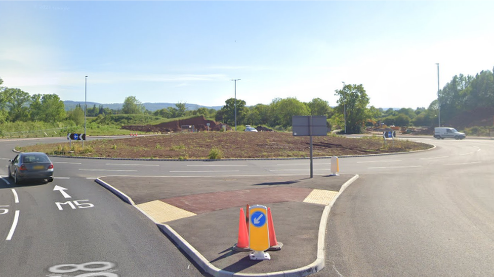 The Nexus 25 roundabout just off the M5