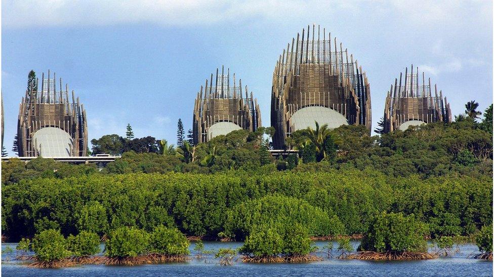 Cultural Center Tjibaou in Nouméa, capital of New Caledonia