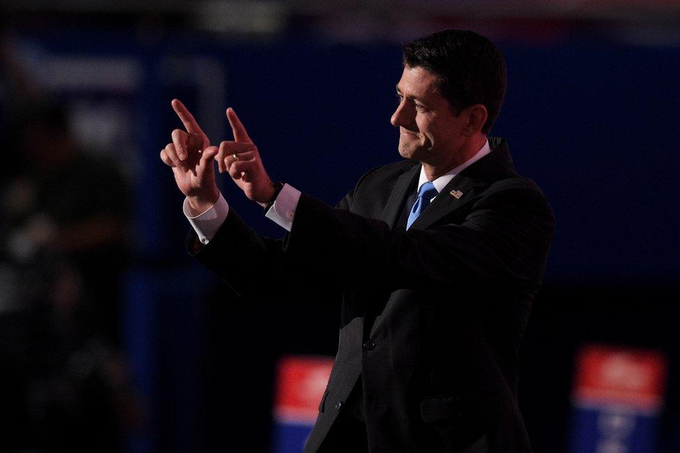 Paul Ryan at the Republican convention in Ohio, 19 July