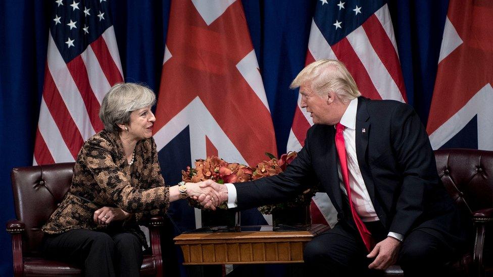 Theresa May and Donald Trump