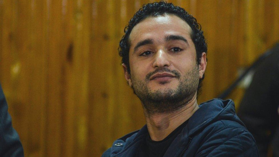 Egyptian opposition campaigner Ahmad Duma in court in 2011