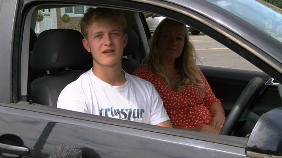 George Vane and his mother Sarah-Jo