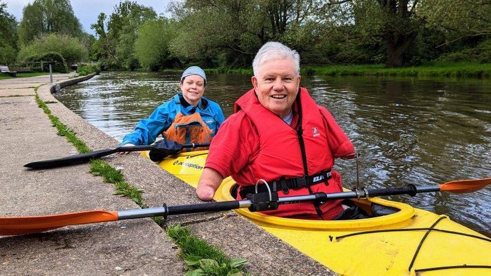 John Willis on his kayak