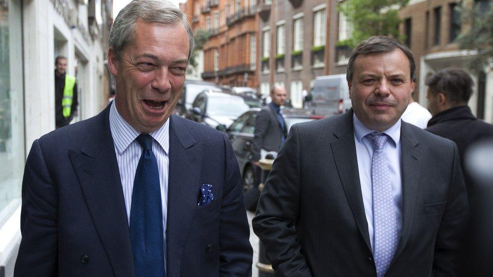 Arron Banks and Nigel Farage