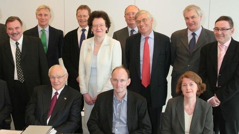 Neale Coleman, bottom row, centre, with the Olympic Delivery Authority Board