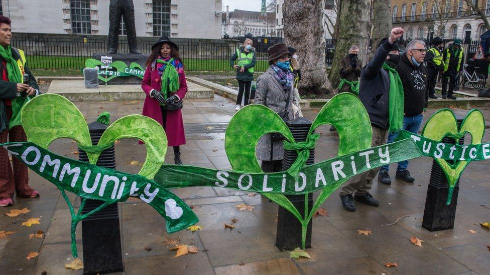 Grenfell fire protestors