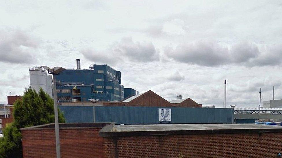 Unilever's factory in Warrington