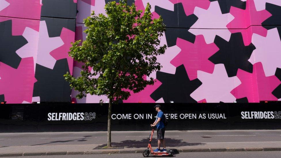 Selfridges covered in artistic wrap