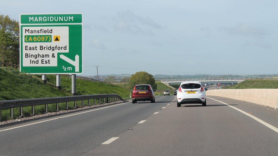 A46 sign mentioning Margidunum