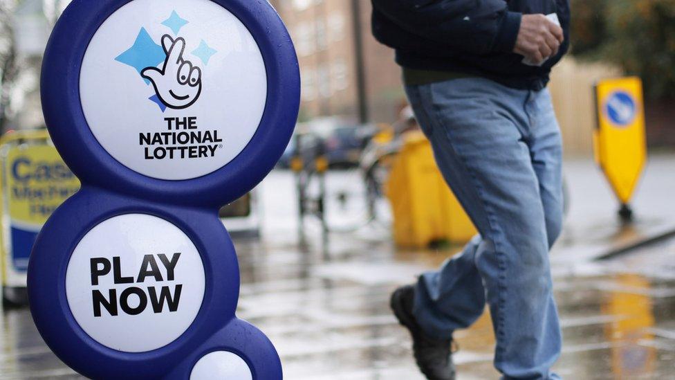 National lottery sign