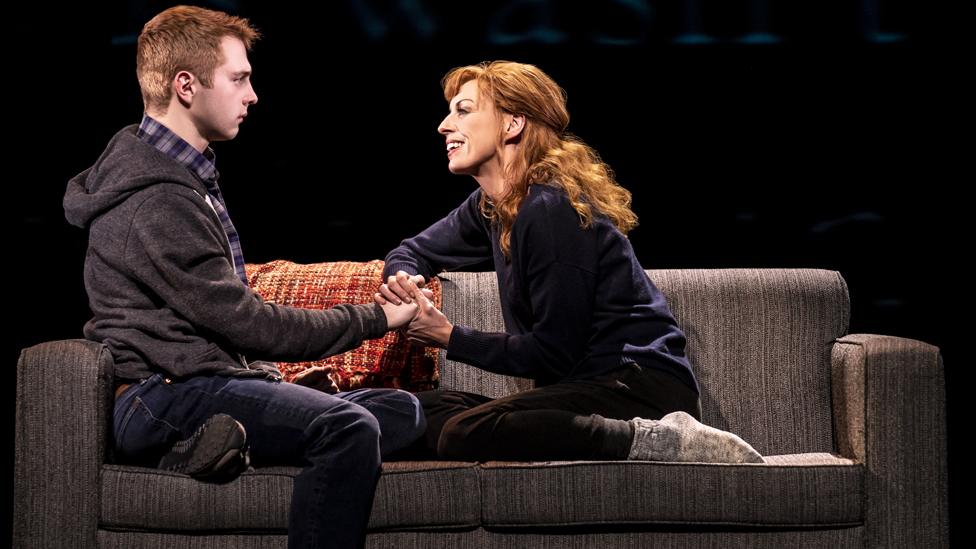 Sam Tutty and Rebecca McKinnis in Dear Evan Hansen