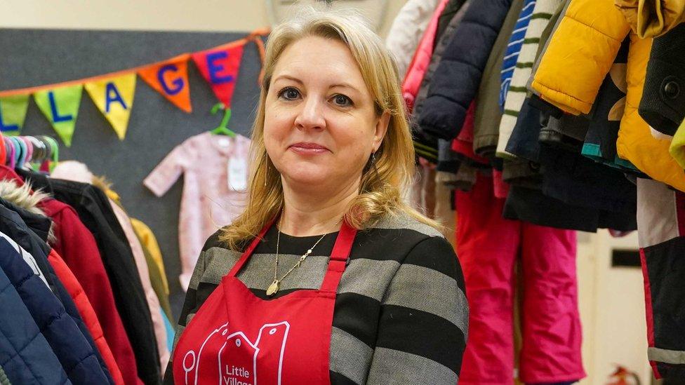 Sophie Livingstone standing inside her business headquarters