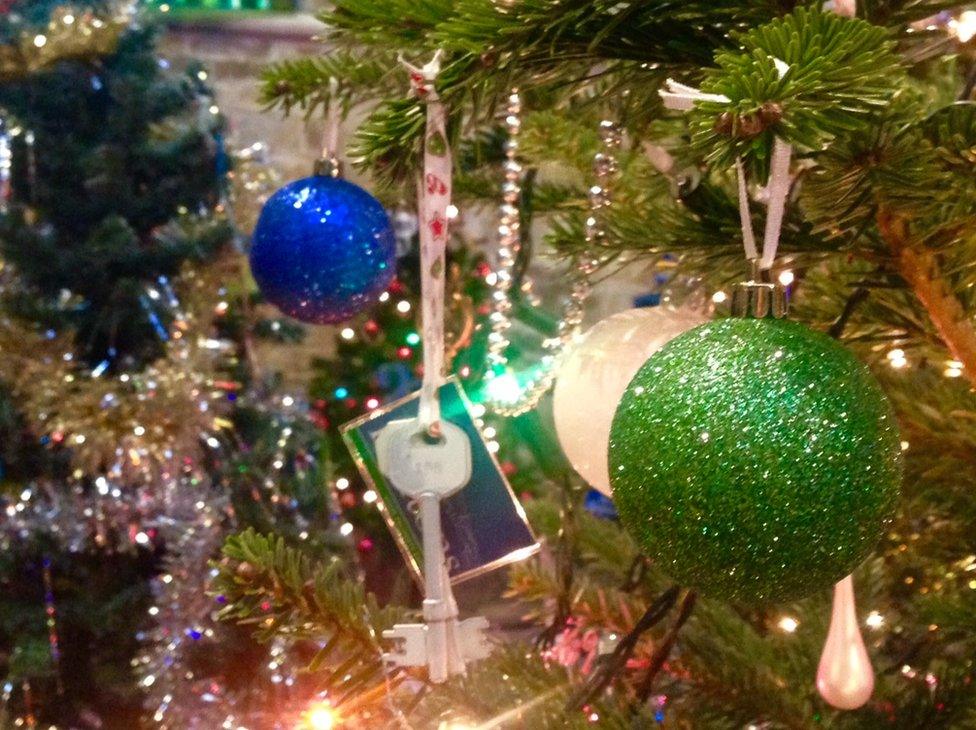 Christmas tree at St Mary's Church, Melton Mowbray
