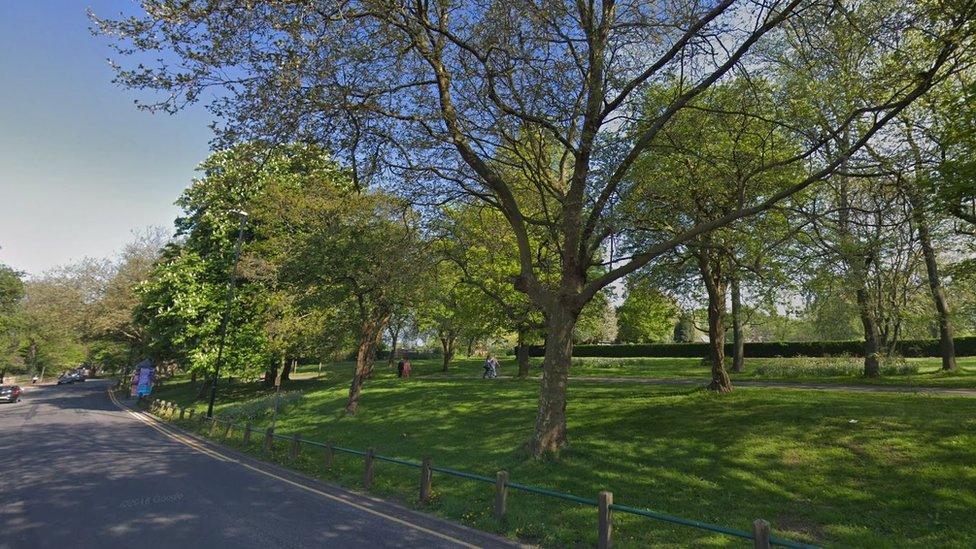 Moorland Road and Woodhouse Moor in the area of the attack