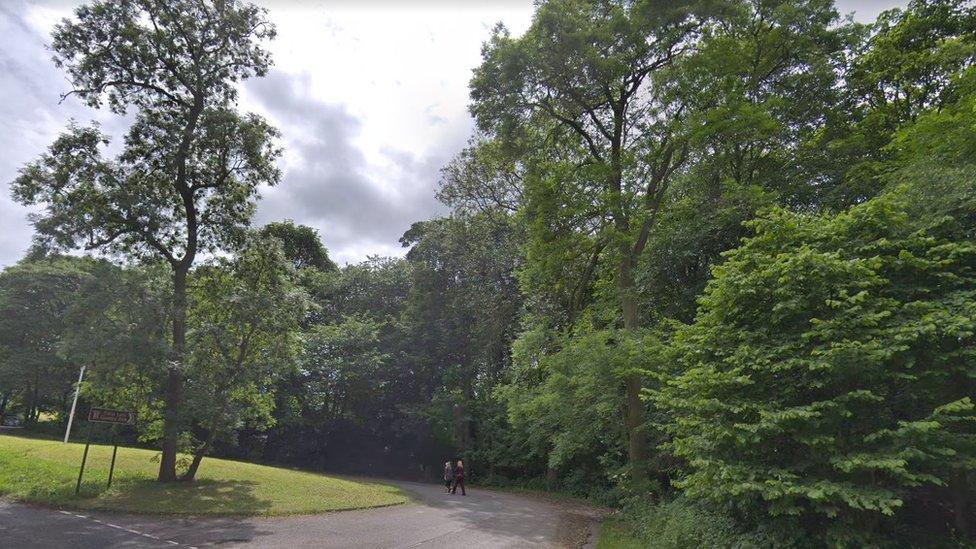 Streetview of country park entrance