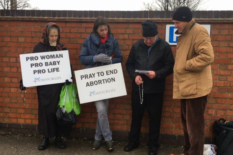 40 Days for Life activists at the QMC on 14 February 2018