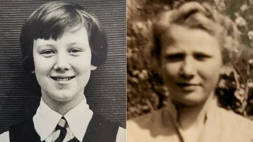 Patsy Gregory and Carol-Ann Krause aged 12