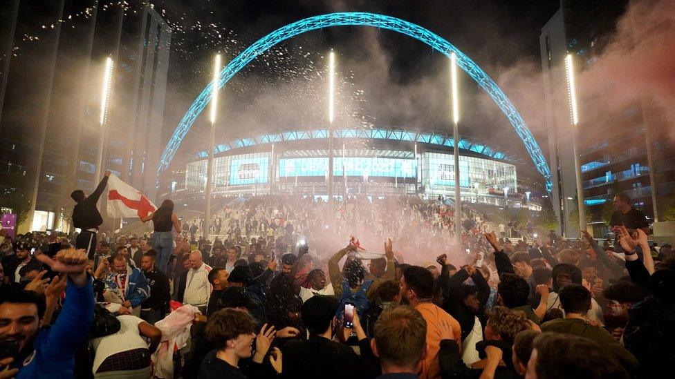 England fans at Wembley