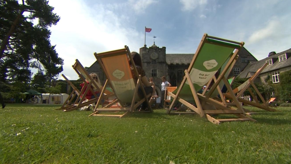 Chairs at a festival