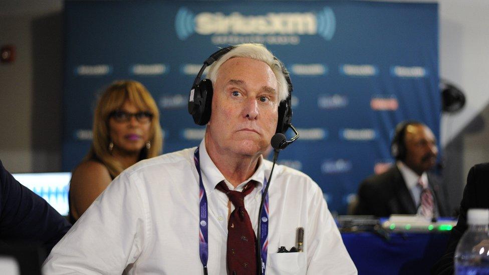 Former Donald Trump Advisor, Roger Stone, at the Republican National Convention in Cleveland, Ohio.