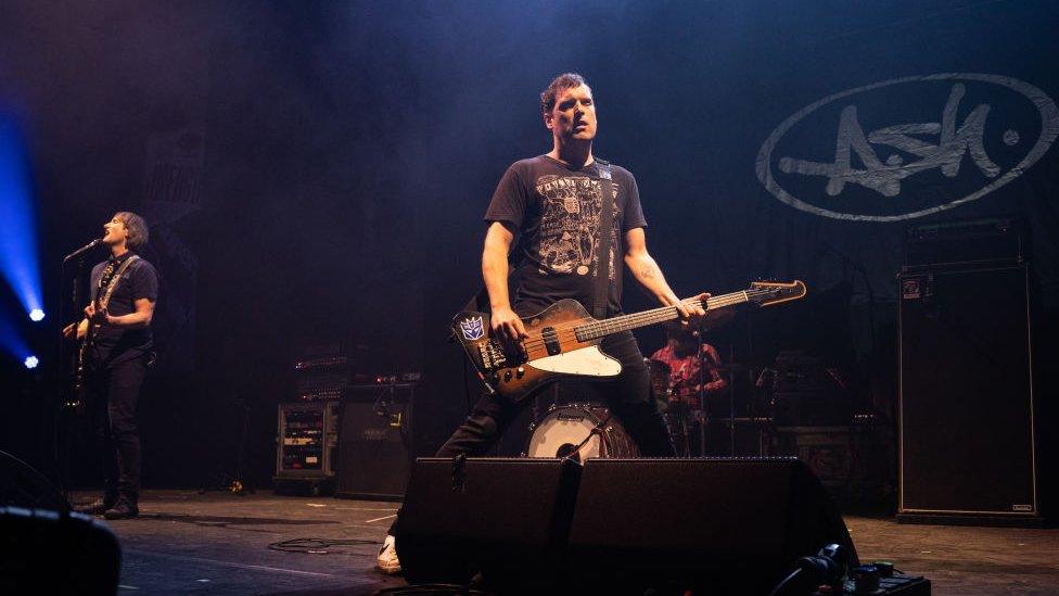 Tim Wheeler and Mark Hamilton of Ash perform at O2 Academy Brixton on April 04, 2022 in London, England. (Photo by Lorne Thomson/Redferns)