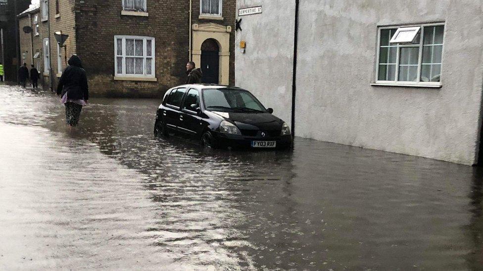 A car in the water