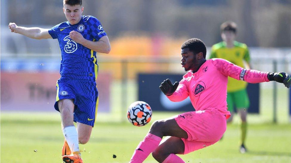 Jayden St Paul battles for the ball during a match