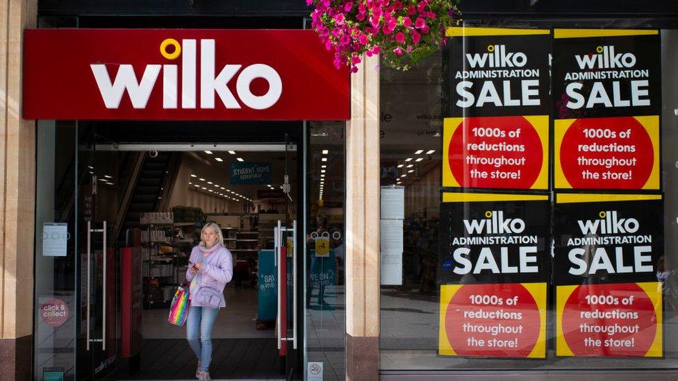 A general view of the Wilko store on Queen Street on August 14, 2023 in Cardiff, Wales