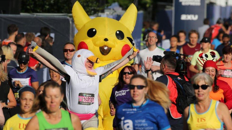 Runners at the marathon