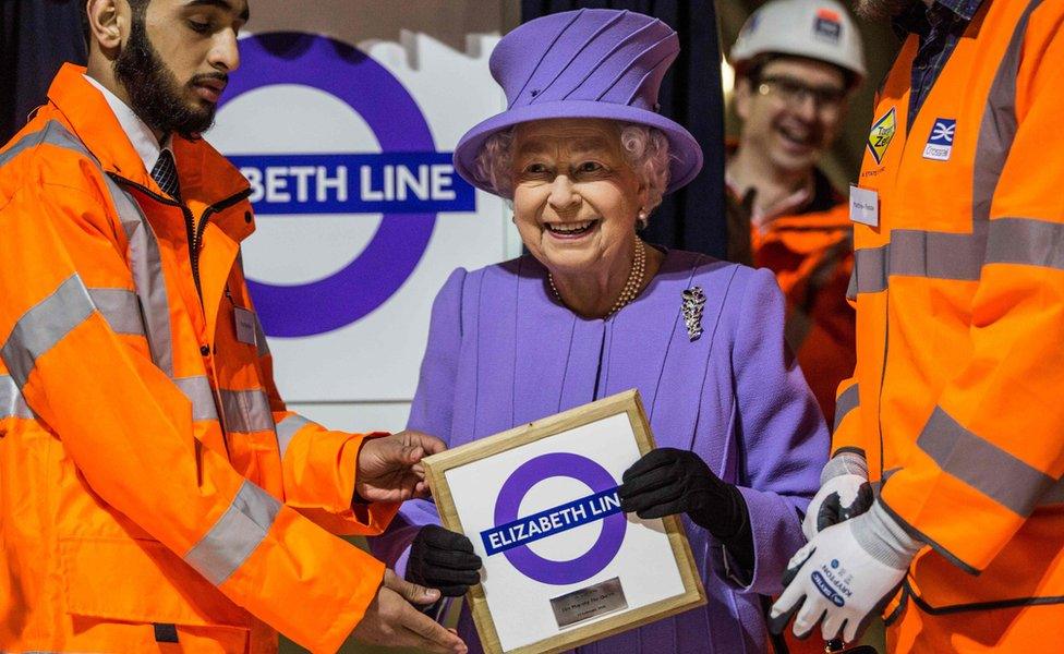 The Queen at Elizabeth line