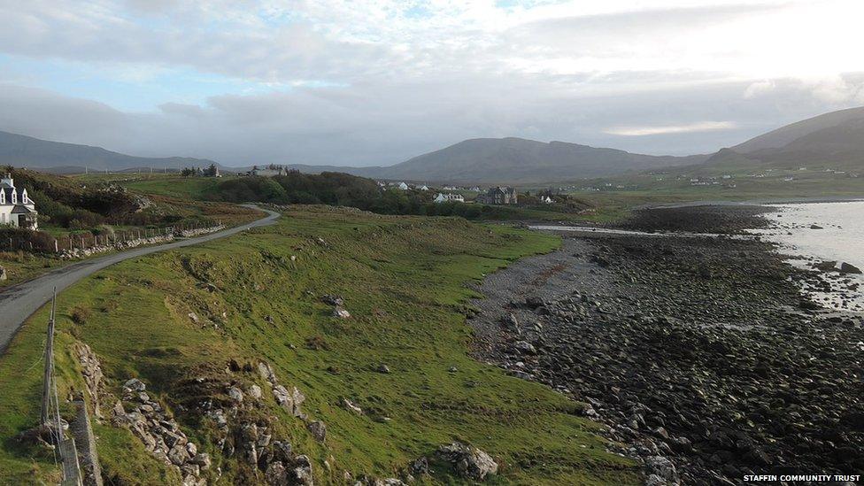 Site at Staffin in Skye