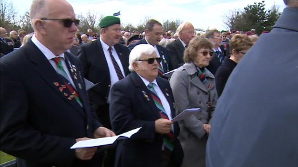 Servicemen at the ceremony