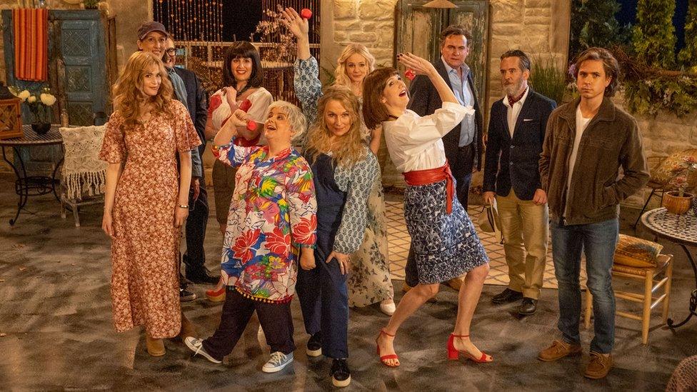 The cast of Comic Relief's Mamma Mia parody