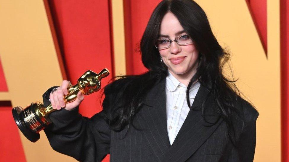 Billie Eilish at the 2024 Vanity Fair Oscar Party on March 10, 2024