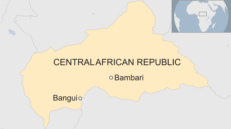 Map of the Central African Republic