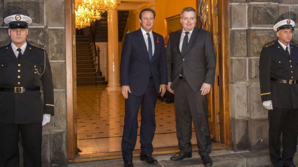 Prime Minister David Cameron and his Icelandic counterpart Sigmundur Gunnlaugsson