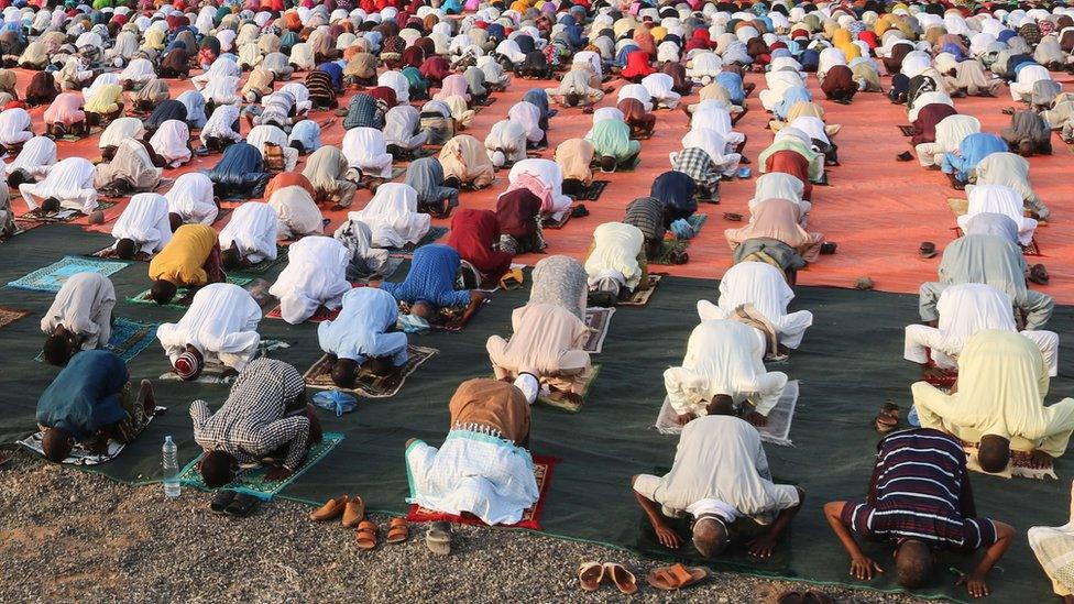 Worshippers in Djibouti