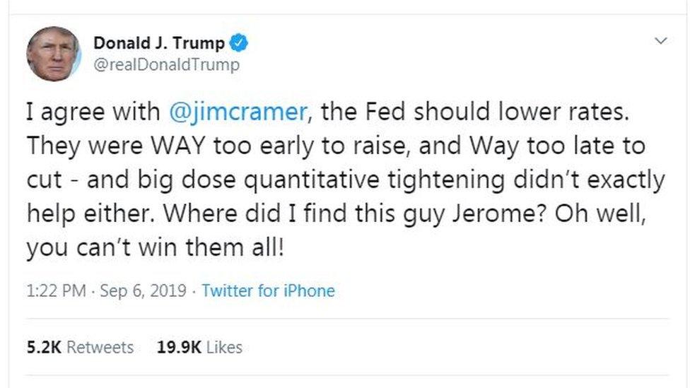 Donald Trump tweet