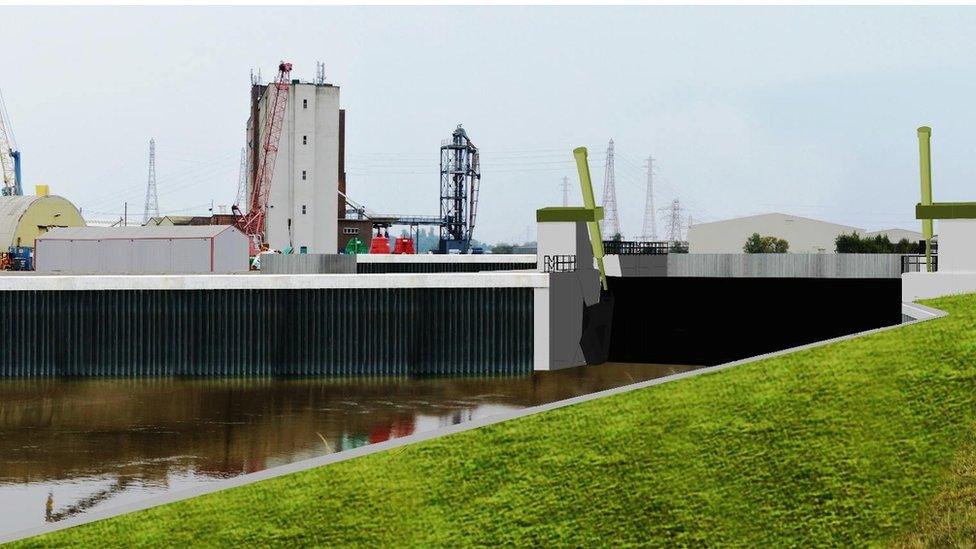 Artist's impression of barrier