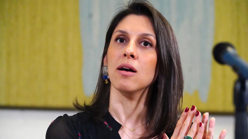 Nazanin Zaghari-Ratcliffe at a press conference in Portcullis House