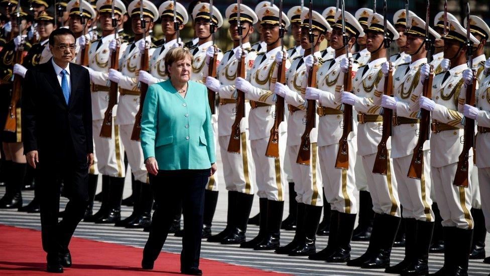 Li Keqiang and Angela Merkel