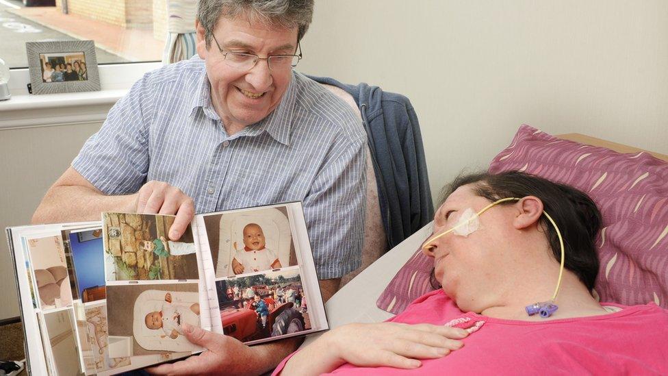 Thomas's wife Dee is in a nursing home because of a neurological condition